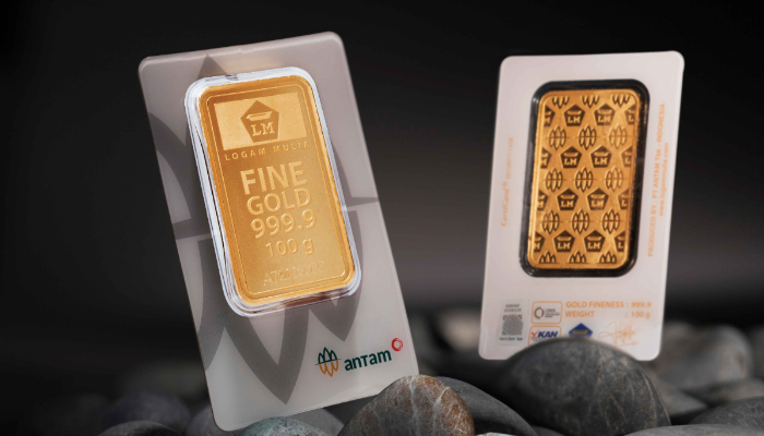 Harga emas Antam pada Kamis, 25 Juni 2026, bertahan di Rp2,655 juta per gram