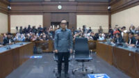 Mantan Wakil Menteri Ketenagakerjaan Immanuel Ebenezer Gerungan menjalani persidangan pembacaan putusan kasus korupsi sertifikasi K3 di Pengadilan Tipikor Jakarta Pusat
