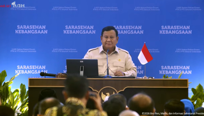 Presiden Prabowo Subianto saat menutup Konvensi Sains, Teknologi, dan Industri Indonesia (KSTI) 2026 di Jakarta