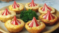 Tahu fantasi dumpling kukus dengan topping siomay mini