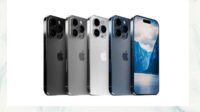 Deretan smartphone iPhone dipajang di salah satu gerai resmi Apple Deretan smartphone iPhone dipajang di salah satu gerai resmi Apple