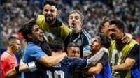 Lautaro Martinez merayakan gol kemenangan Argentina ke gawang Inggris pada masa injury time semifinal Piala Dunia 2026 Lautaro Martinez merayakan gol kemenangan Argentina ke gawang Inggris pada masa injury time semifinal Piala Dunia 2026